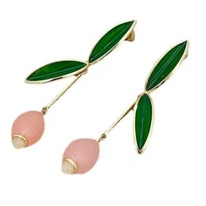 kate spade ♠️ best buds tulip linear clip-on statement earrings